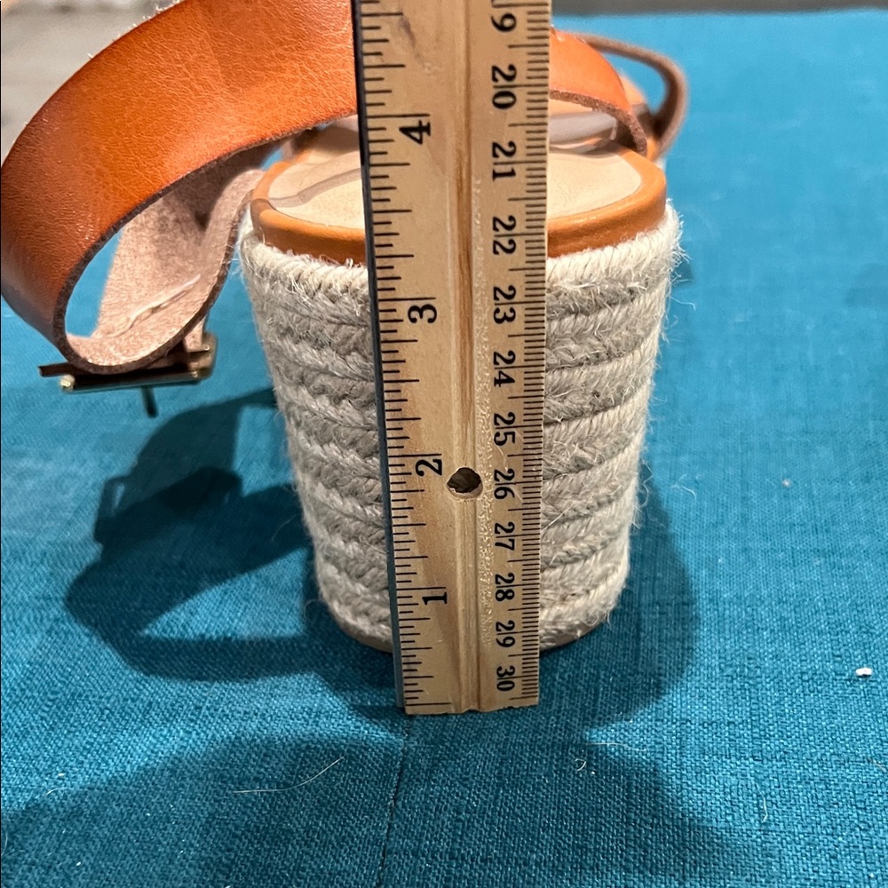 Torrid Cognac and Cream Wedge Sandals - Picture 6 of 11